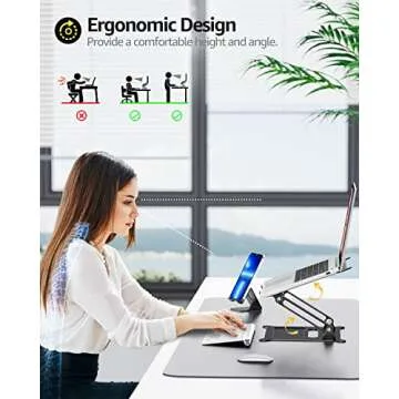 Ergonomic Adjustable Laptop Stand for All Laptops