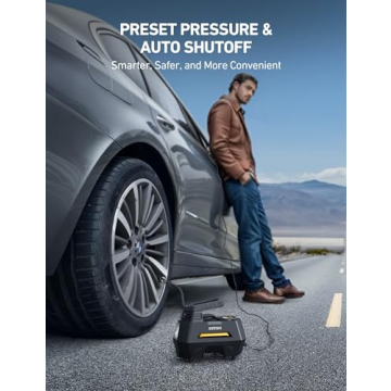 AstroAI Portable Tire Inflator with LED & Digital Gauge