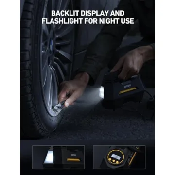 AstroAI Portable Tire Inflator with LED & Digital Gauge