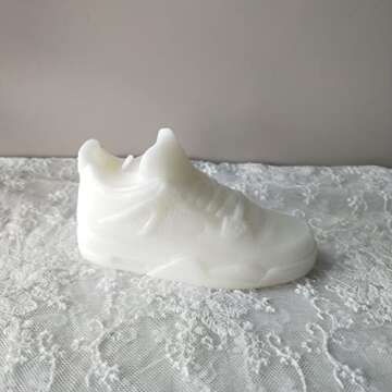 EXIGENT Sneaker Shoe Candle Basketball Home Decor Living Room Bedroom Gift (White_AJ4)