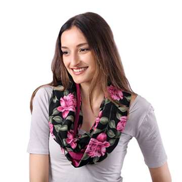 Yoimira Travel Scarf for Women with Zipper Pocket