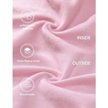 CRZ YOGA Womens Fleece Lined Full Zip Hoodies Oversized Long Sleeve Casual Workout Hooded Sweatshirt with Thumb Holes Pink Peony Small