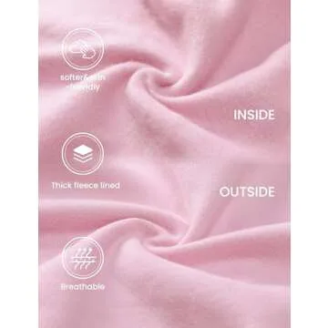 CRZ YOGA Womens Fleece Lined Full Zip Hoodies Oversized Long Sleeve Casual Workout Hooded Sweatshirt with Thumb Holes Pink Peony Small