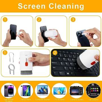 20 in 1 Multi-Functional Portable Electronic Cleaning Kit, Computer Keyboard Cleaner Brush Kit, Lapt...
