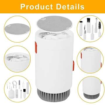 20 in 1 Multi-Functional Portable Electronic Cleaning Kit, Computer Keyboard Cleaner Brush Kit, Laptop Phone Screen Keyboard Airpod Cleaner Kit for Computer, Camera Lens, Keyboard, Headphones
