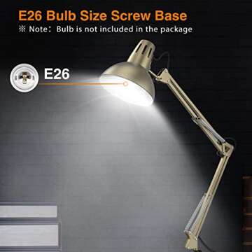 LEPOWER Metal Floor Lamp, Adjustable Architect Swing Arm Standing Lamp (Bronze)