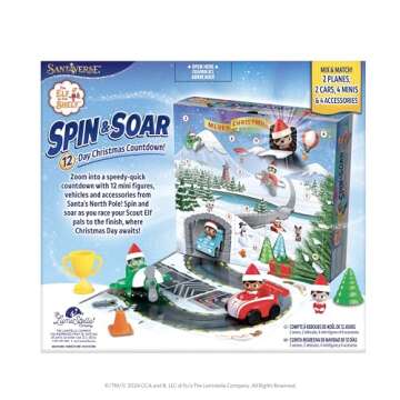12-Day Advent Calendar - The Elf on the Shelf Spin & Soar Christmas Countdown with 12 Mix and Match ...