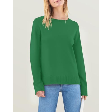 ZESICA Women's Cozy Long Sleeve Pullover Sweater in Green