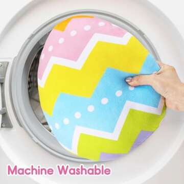 Percozzi 3Pcs Easter Pillows Decorations Bunny Throw Pillow Easter Stuffed Animal Easter Bunny Egg Decor Plush Animal Pillows Cute Cushion Easter Gifts for Kids and Adults