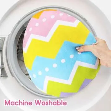 Percozzi 3Pcs Easter Pillows Decorations Bunny Throw Pillow Easter Stuffed Animal Easter Bunny Egg Decor Plush Animal Pillows Cute Cushion Easter Gifts for Kids and Adults