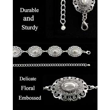 TOPACC Silver Concho Belts: Style Meets Versatility for Women