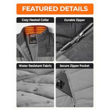 ORORO Men's Heated Vest - Stylish and Functional Warmth