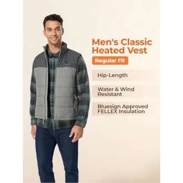 ORORO Men's Heated Vest - Stylish and Functional Warmth