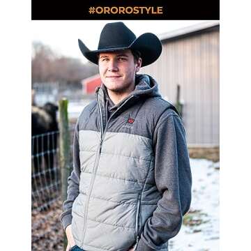 ORORO Men's Heated Vest - Stylish and Functional Warmth