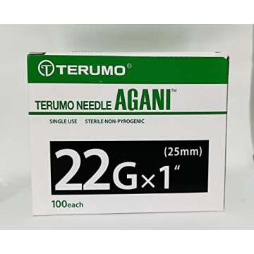 Terum 22G x 1 inch (0.70x25mm) 100 EachPack