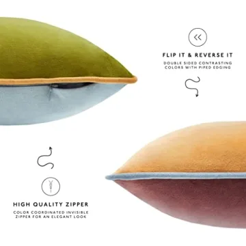 Colorful Modern Velvet Throw Pillow Covers Set of 4