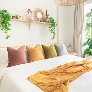 Colorful Modern Velvet Throw Pillow Covers Set of 4