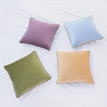 Colorful Modern Velvet Throw Pillow Covers Set of 4