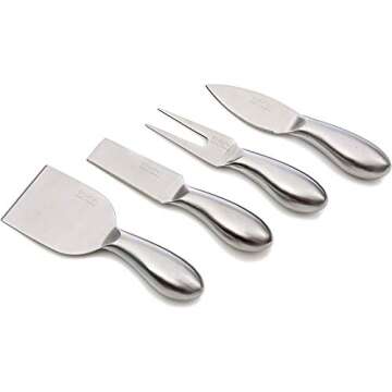 Cheese Knives: BlizeTec Cheese Slicer & Cutter Set (4 pcs)