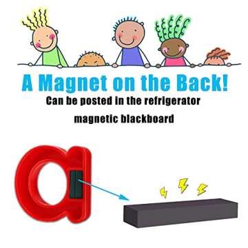 ABCaptain Magnetic Letters Numbers Alphabet ABC 123 Fridge Magnets Preschool Educational Learning Plastic Toy Set Uppercase Lowercase Math Symbols for Toddlers Kids (78 PCS)