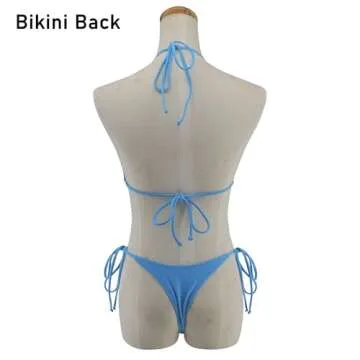 SHERRYLO Thong Bikini Brazilian Swimsuit for Women Black String Bathing Suit Thongs Bottom Triangle Bikinis Top Sexy Swimsuits