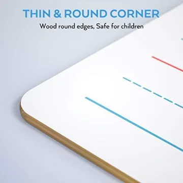 Nicpro Dry Erase Lap Board Set Portable Learning Tool with Markers