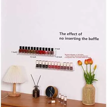 IEEK 4 PCS Clear Acrylic Floating Shelves for Kids