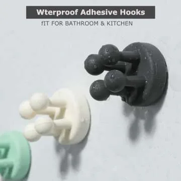 XoYoZo 4 pcs Silicone Toothbrush Holder Multi-Function Hook Waterproof self Adhesive Single Toothbrush Hook Plug Holder for Wall for Hanging Bathroom Kitchen Living Room Office