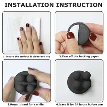 XoYoZo 4 pcs Silicone Toothbrush Holder Multi-Function Hook Waterproof self Adhesive Single Toothbrush Hook Plug Holder for Wall for Hanging Bathroom Kitchen Living Room Office