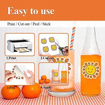 Printable Vinyl Sticker Paper for Cricut,Transparent No-waterproof, Clear Decal Paper 100 Sheets Sel...