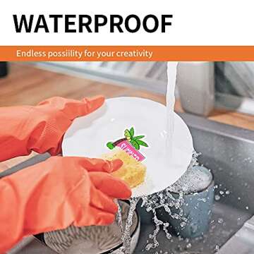 Printable Vinyl Sticker Paper for Cricut,Transparent No-waterproof, Clear Decal Paper 100 Sheets Self-Adhesive Labels Crafts,Dries Quickly Tear Resistant-for Any Epson HP Canon Sawgrass Inkjet Printer