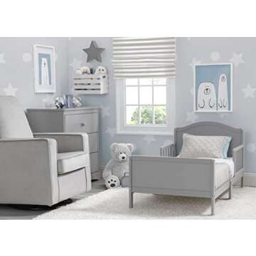 Delta Children Bennett Wood Toddler Bed - Greenguard Gold Certified, Grey