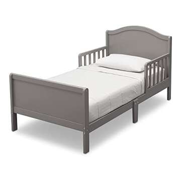 Delta Children Bennett Wood Toddler Bed - Greenguard Gold Certified, Grey