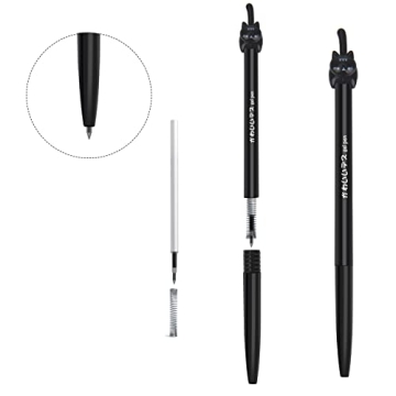 RECHENG Cute Cat Gel Pens - Fine Point 0.5mm - 12pcs Fun Set