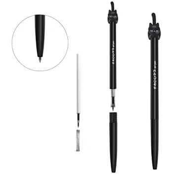 RECHENG Cute Cat Gel Pens - Fine Point 0.5mm - 12pcs Fun Set