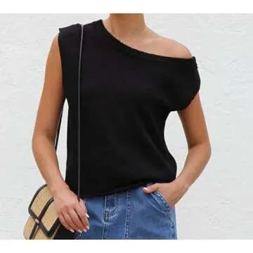 Trendy DURUNUL Off The Shoulder Knitted Tops for Women