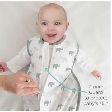 Amazing Baby Cotton Muslin Sleeping Sack, For Baby Boy or Girl, Wearable Blanket with 2-way Zipper, Zebras, Black, Medium (6-12 Month)