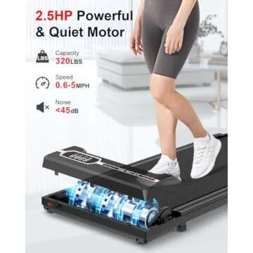 HomeFitnessCode Ultra-Quiet Portable Treadmill for Home