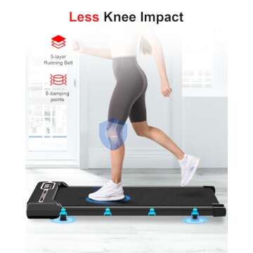 HomeFitnessCode Ultra-Quiet Portable Treadmill for Home