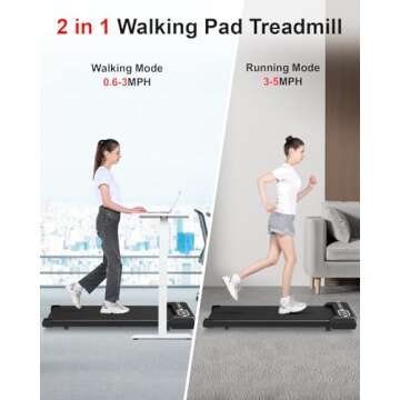 HomeFitnessCode Ultra-Quiet Portable Treadmill for Home
