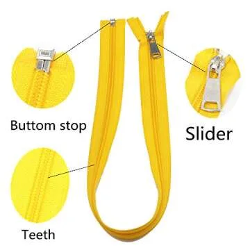 Meillia 10PCS 80CM Separating Nylon Coil Zippers Bulk #5 Jacket Zippers for Jackets Coats Sewing Crafts 10 Colors Mixed