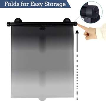 Retractable Car Window Shades for Babies - UV Block 2 Pack