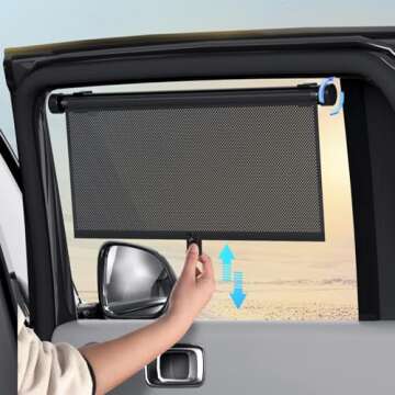 Retractable Car Window Shades for Babies - UV Block 2 Pack