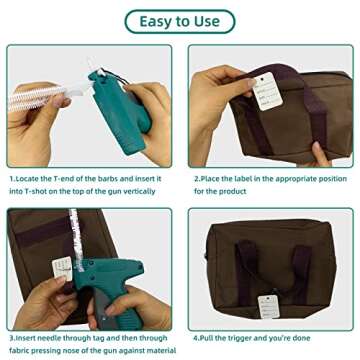 2006pcs Tagging Gun Set with 1600 Fasteners for Clothing