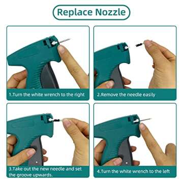 2006pcs Tagging Gun Set with 1600 Fasteners for Clothing