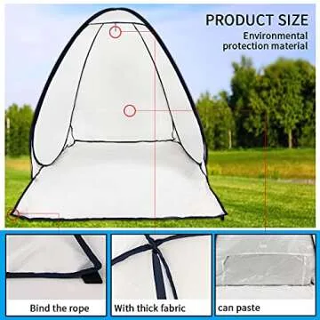 PLANTIONAL Portable Paint Tent for Quick Setup and Use