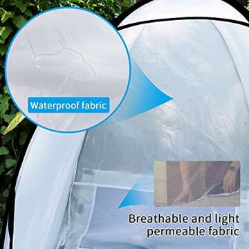 PLANTIONAL Portable Paint Tent for Spray Painting: 3.1x3.2x3.3ft Small Spray Shelter Paint Booth for DIY Projects, Hobby Paint Tool Painting Station, Small to Medium Furniture