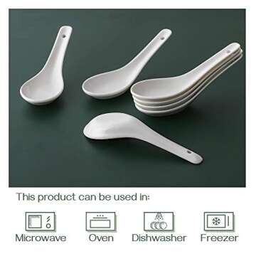 DOWAN Soup Spoons Set of 12 - Durable & Versatile Kitchen Essentials
