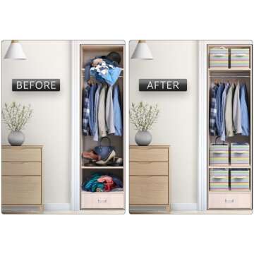 Sorbus 11 Inch Cube Storage Bin - 6 Foldable Storage Cubes for Shelf, Toy Box, Cubby & Closet Organizer - Multicolor Chevron Collapsible Cloth Cube Storage Bins for Home Organization, Nursery, Bedroom