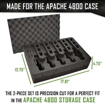 Premium Pistol & Magazine Foam Insert for Apache 4800